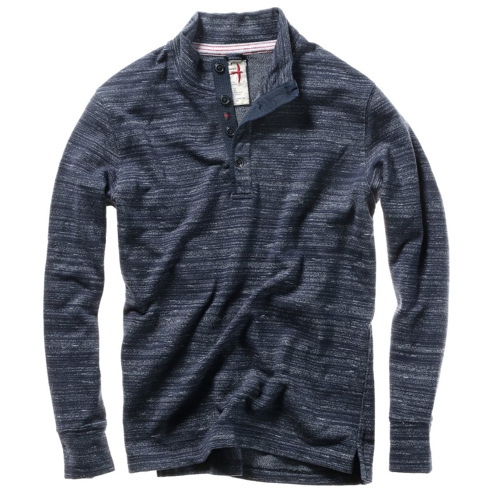 Relwen Loop Back Mock - Navy Twist  NWOT